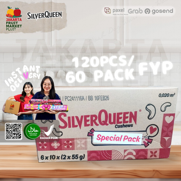 

CTN SILVERQUEEN BUNDLING SPECIAL EDITION INDONESIA MERDEKA VALENTINE COKLAT MILK CHOCOLATE WITH