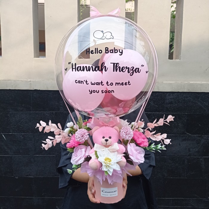 

BUKET WISUDA BALON BONEKA FULL BUNGA BUCKET BOUQUET BALLOON GRADUATION