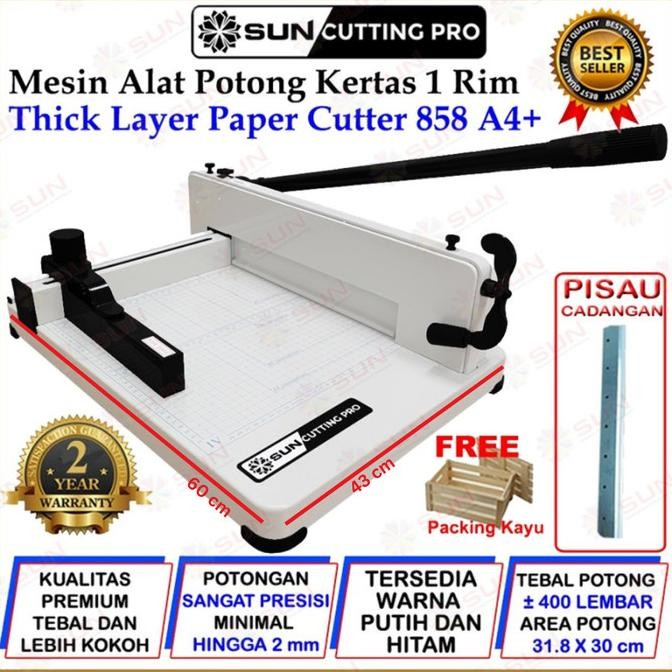 

Mesin Thick Layer Paper Cutter A4 858 - Alat Pemotong Kertas 1 Rim