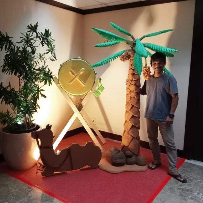 DEKORASI RAMADHAN STYROFOAM POHON KURMA , BEDUG & UNTA WS88