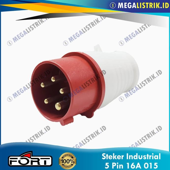Fort Steker Industrial 5 Pin 16A / Plug Genset 5 Kaki 16 A CEE 015 Original