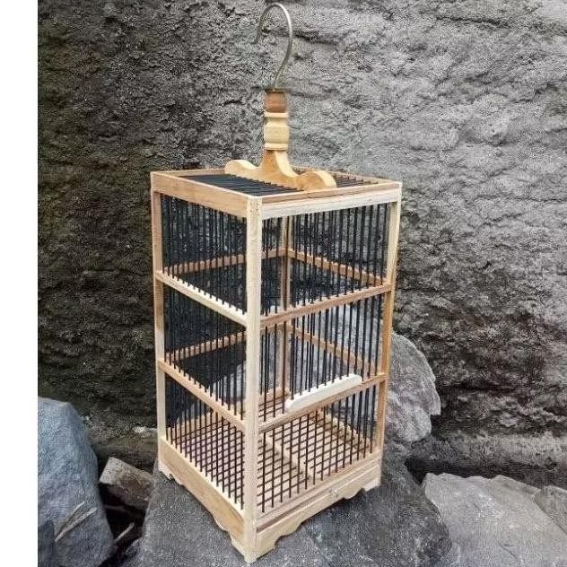 wes-24 Sangkar BURCIL Kayu jati Ambrukan Premium