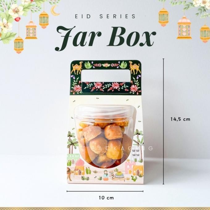 

Mubarak| Promo! [EDISI LEBARAN] Jar Box Jinjing Lebaran Kotak Toples 400ml / Box Hampers Idul Fitri / Parcel Hari Raya Low Price