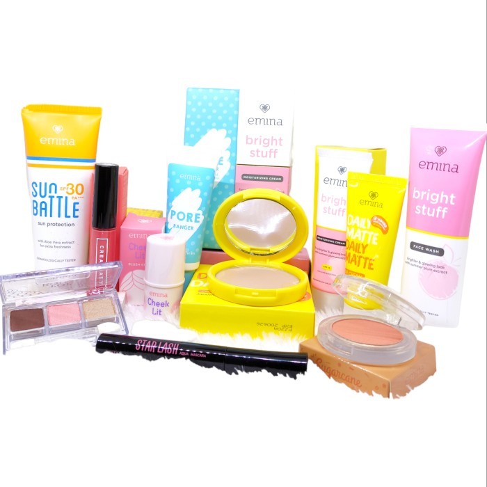 TERBATAS Paket Emina Lengkap/ Emina Skincare Remaja / Emina Make Up / Emina Par
