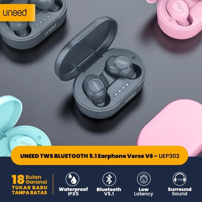 Uneed Tws Bluetooth 5.1 Earphone Verse V6 - Uep303
