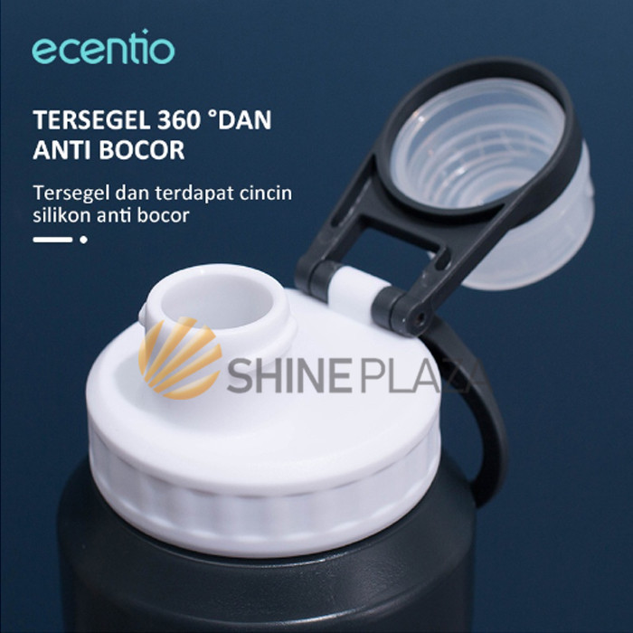 

BOTOL MINUM PLASTIK PORTABLE ECENTIO 750ML - TEMPAT AIR MINUMAN OLAHRAGA WATER SPORT BOTTLE MUDAH