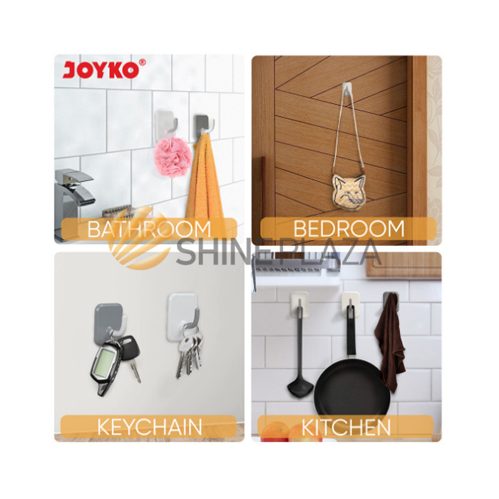

GANTUNGAN ADHESIVE HOOK BAJU TAS HANDUK DINDING PINTU JOYKO ADHK-3050