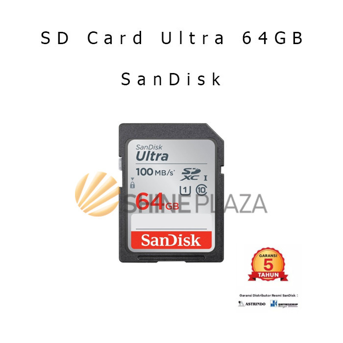 

SANDISK ULTRA SDHC CLASS 10 100MBPS 64GB MEMORY CARD KAMERA ORIGINAL