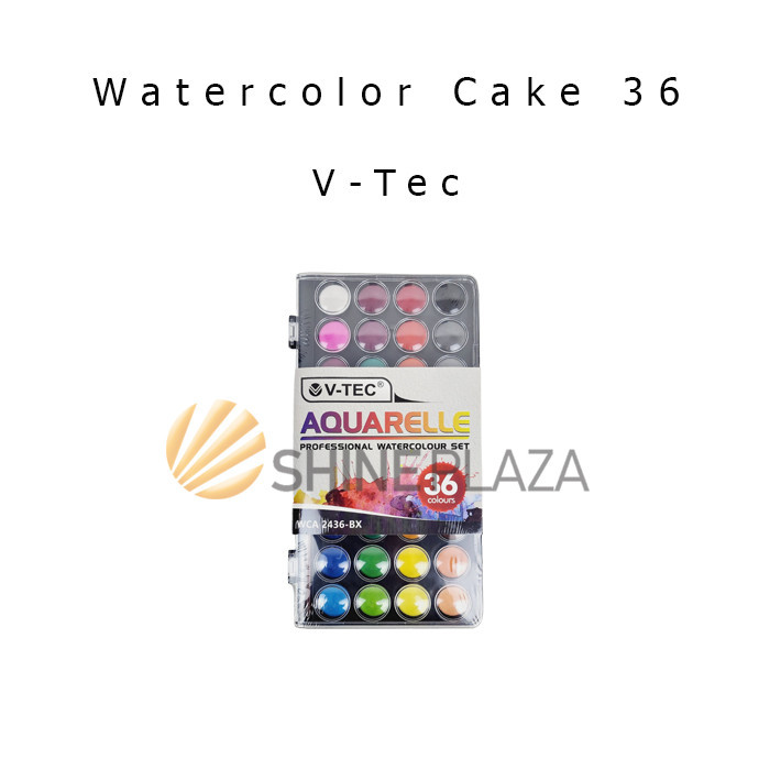 

V-TEC AQUARELLE WATERCOLOR CAKE 36 COLOR - CAT AIR VTEC 36 WARNA