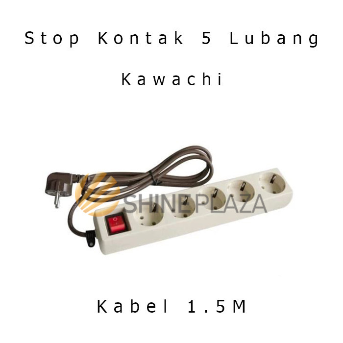 

STOP KONTAK 5 LUBANG KABEL 1.5M - STOPKONTAK ARDE SAKLAR ON OFF