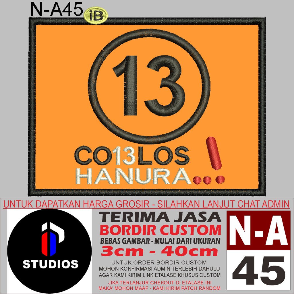 I STUDIOS PATCH BORDIR LOGO N-A45 CO13LOS HANURA - REVIEW/TESTIMONI