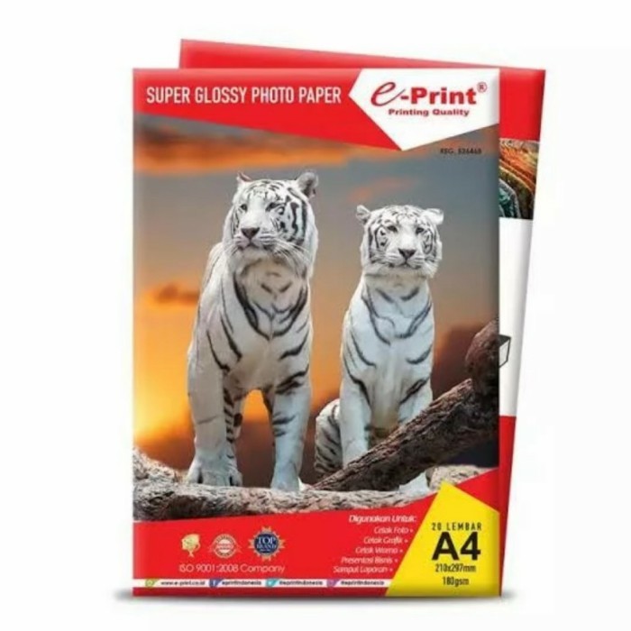 

SUPER GLOSSY PHOTO PAPER E-PRINT A4 180 GR