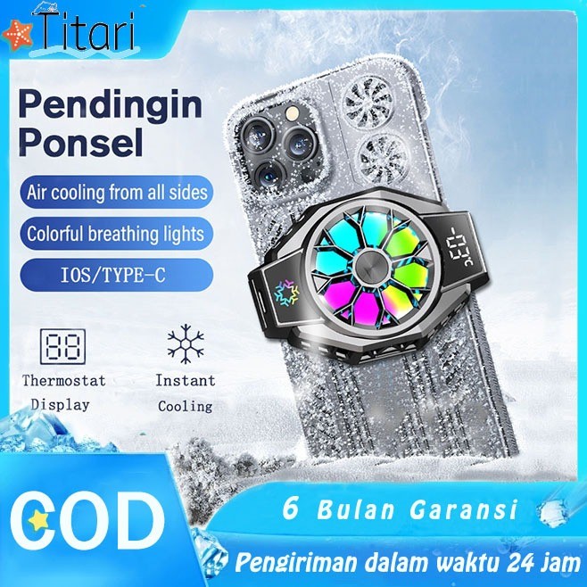 FAN COOLER FUNCOOLER X9/X20 PENDINGIN PHONE HP WITH DIGITAL DISPLAY GAME RADIATOR FOR ANDROID&IPHONE