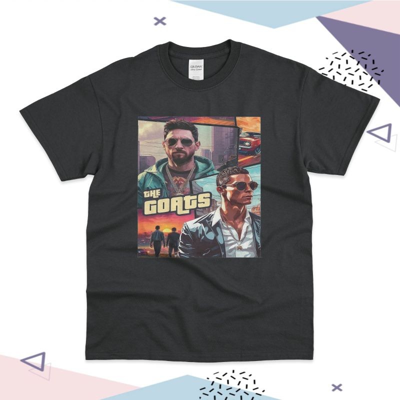 Kaos Anak Messi & Ronaldo Goat Versi Gta