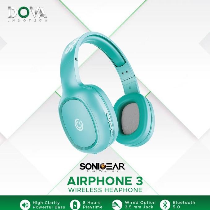 Headset Bluetoth Sonicgear Airphone 3 Wireless Headphone
