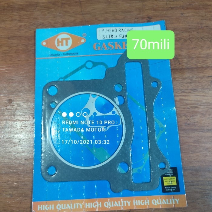 Paking Racing Blok Head Atas Ukuran 70 Mili Suzuki Satria Fu 150 Barang Langka