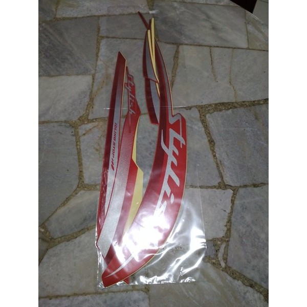 Striping Stiker Motor Honda Scoopy Stylish 2019 Merah Original Pabrik Barang Langka