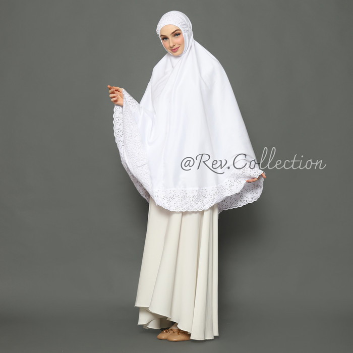 Bergo Kantong Putih Polos Super Jumbo Perlengkapan Haji Dan Umroh