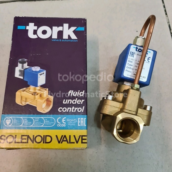TORK SOLENOID VALVE NORMALLY OPEN 65BAR 1/2"