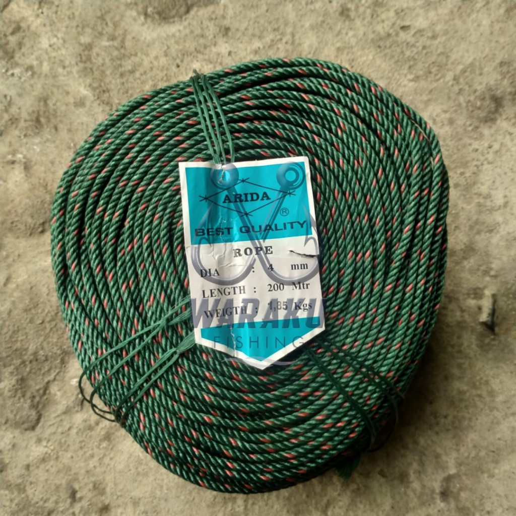 Tali Tambang ARIDA 4mm Bintik Merah PER ROLL 220m