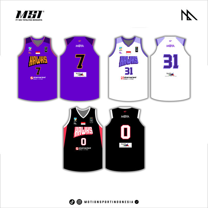 Jersey Basket MSI - Tangerang Hawks Official Jersey 2025