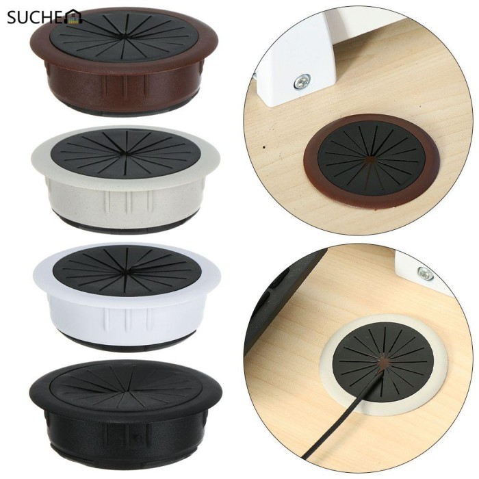 

HOT SALE! SUCHEN Practical Wire Hole Cover Hardware Desk Table Cable Fastener