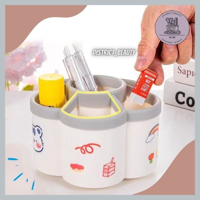 

HOT SALE! RAK ORGANIZER PUTAR TEMPAT PENYIMPANAN ALAT TULIS STATIONERY STAND