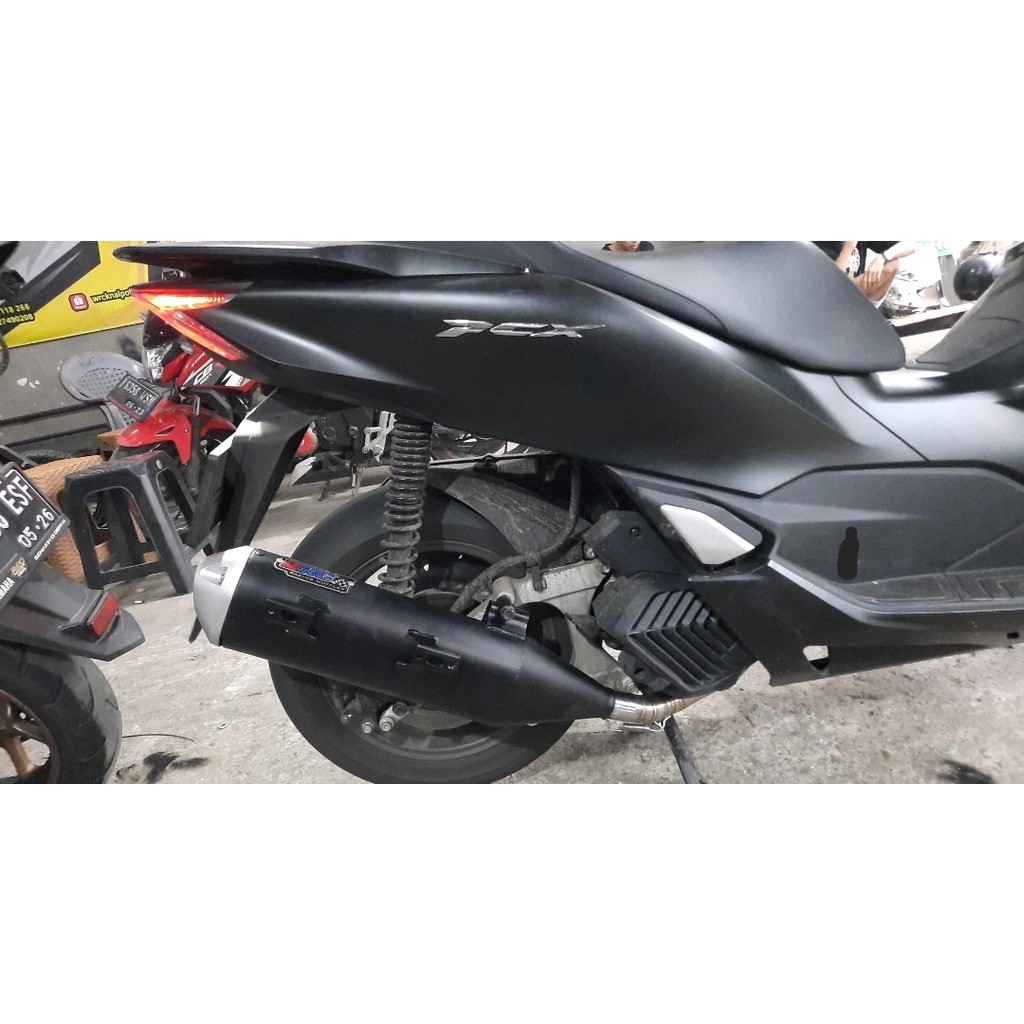 knalpot std racing new pcx/vario 160 fullset/knalpot std racing / kondoman / knalpto wrc std racing