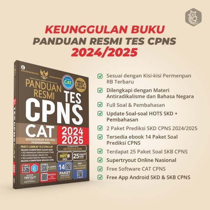 

Terlaris Buku Panduan Resmi Tes Cpns Cat 2024/2025 - Raditya Panji Umbara - Bin Ready Stok