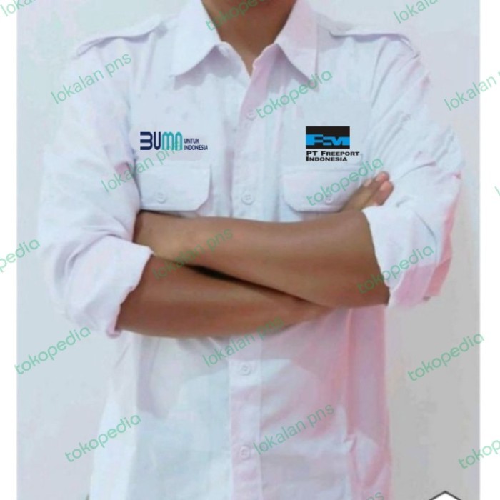 Terbaru seragam bumn Freeport kemeja bumn Freeport baju bumn Freeport