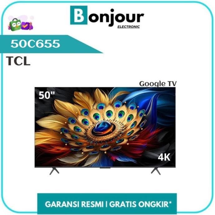 Smart TV TCL 50 Inch Qled Pro TCL 50C655 4K UHD Google TV 50Inch C655 [ORIGINAL]