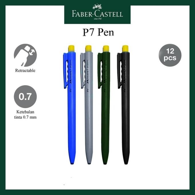 

Produk Baru!! Pulpen Faber Castell Ballpoint P7 Pastel 0.7 mm Pen Tip Retractable