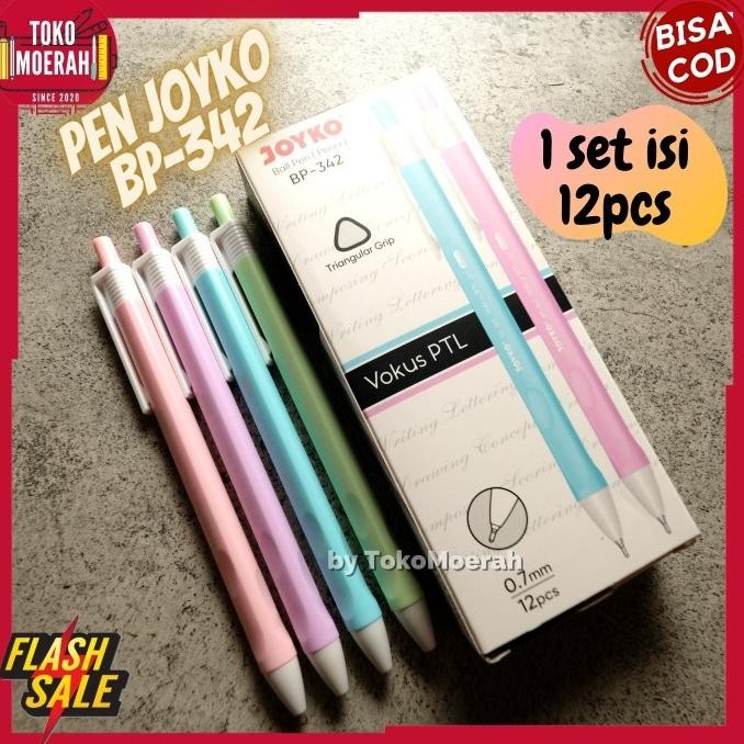 

Produk Baru!! PEN CETEK JOYKO BP-342 PULPEN UNIK LUCU 1 SET 12pcs PEN VOKUS