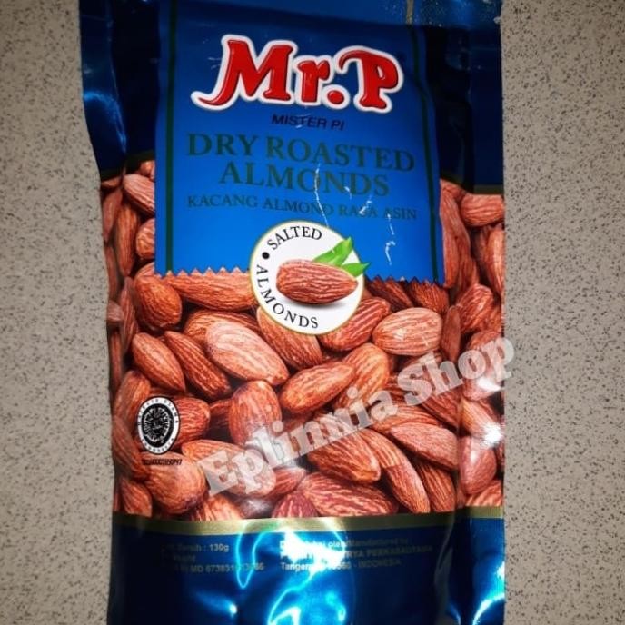 

mr p dry roasted almond kacang almond rasa asin 130gr termurah