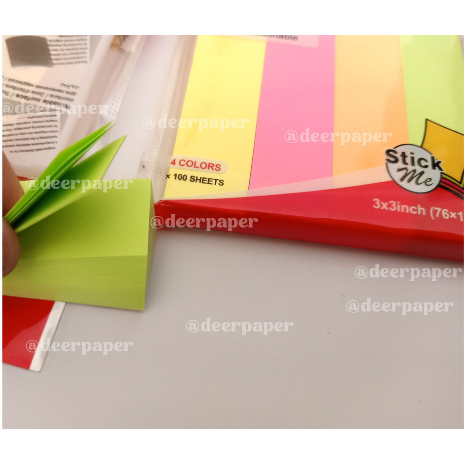 

Sticky Notes Memo Tempel Polos Warna Neon