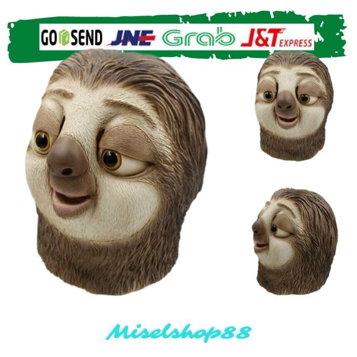 ,,,,,,,] Topeng hewan animal sloth sloth full latex halloween