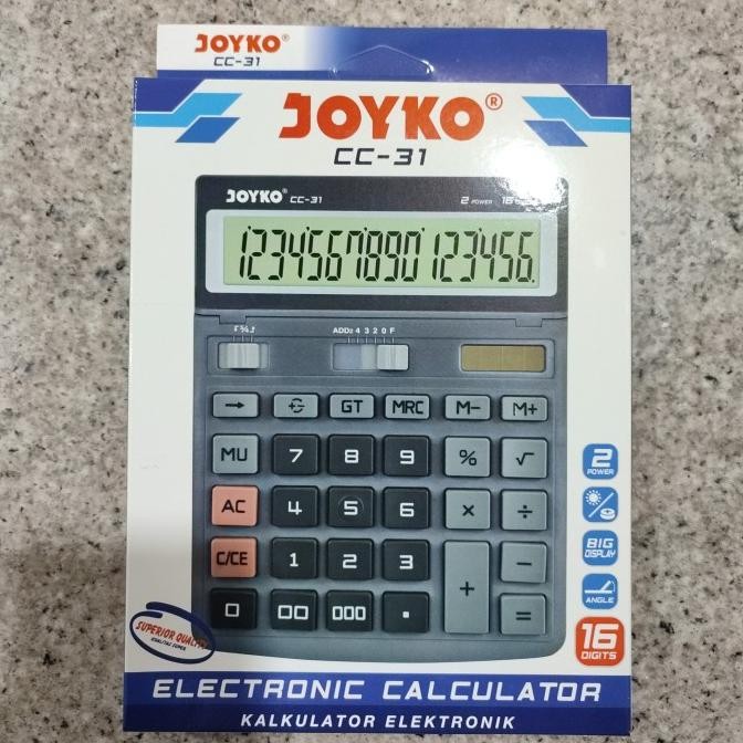 

QIG-1722 calculator 16 digit merk joyko CC-31 Original