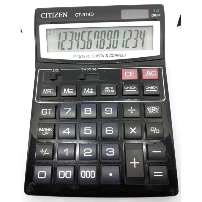 

ad-77 Kalkulator CITIZEN CT-914D Digit Besar 14 Digit Murah