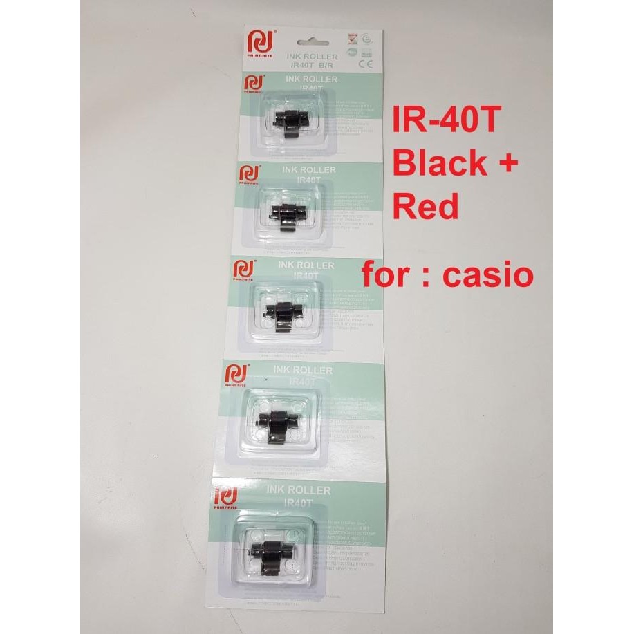 

QIG-1722 CASIO IR-40T RED + BLACK merk PRINT RITE - Tinta /Ink Roll Kalkulator Original