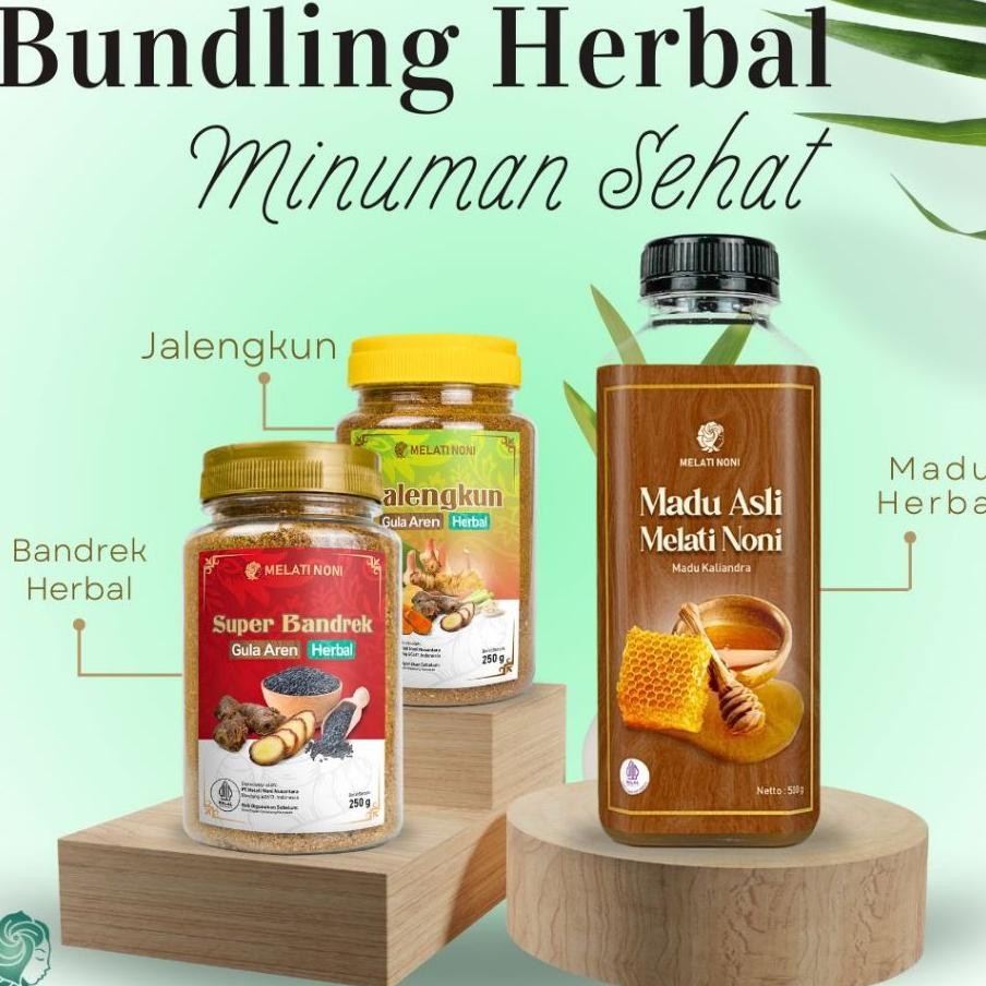 

Melati Noni Bundling Numan Bandrek Jalengkun Jahe Merah Kunyit Lengkuas Madu