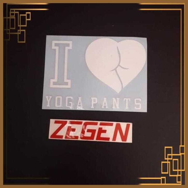 

[ZGA] STICKER STIKER I LOVE YOGA PANTS