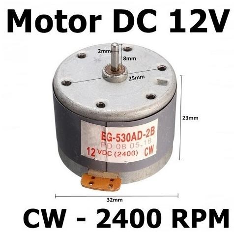 ] Dinamo Motor 12V CW 2P Tape Konvensional For Project Elektronika DVD Mainan Rotasi Kanan