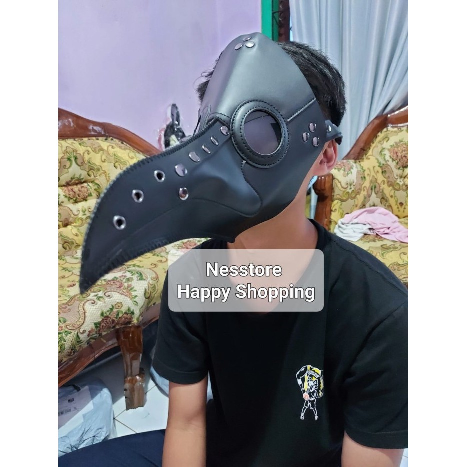 Topeng Burung Latex Plague Bird Doctor Halloween Mask