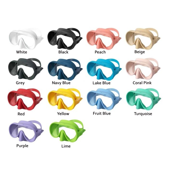 Mask Zeepro M1 Frameless Masker Diving Snorkeling Freedive Anti Fog