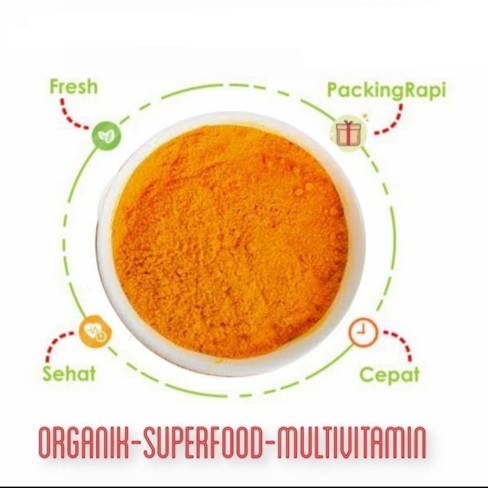 

+++++] Bubuk Temulawak Kuning 200gr Organik Super Food Multivitamin Pure Herbs