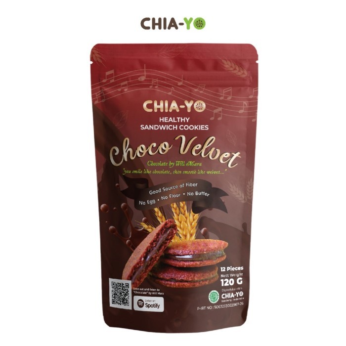 

BERKUALITAS Chiayo Biskuit Sandwich Cookies Choco Velvet 120 gram