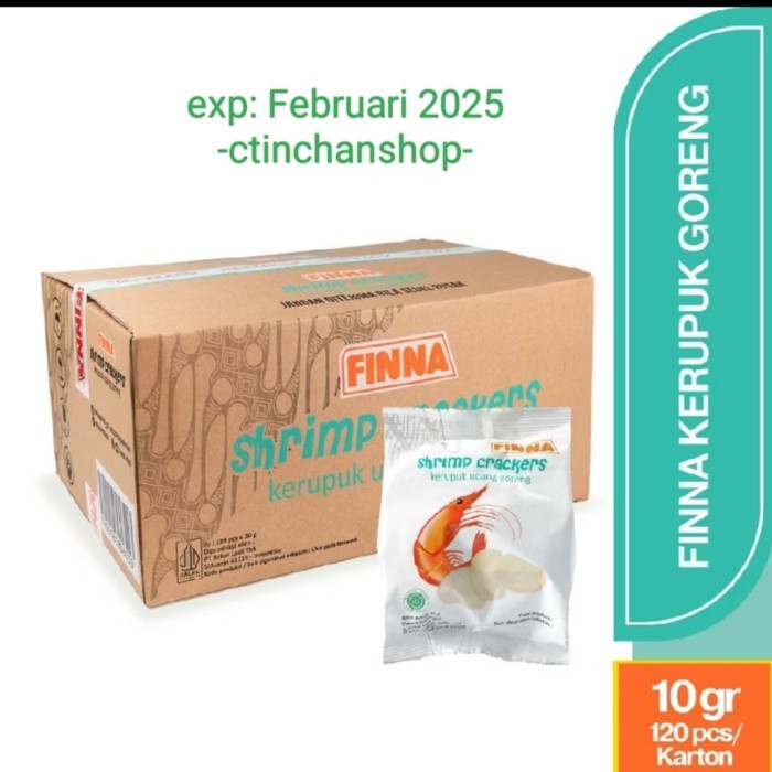 

KOMPLIT finna kerupuk udang matang finna shrimp crackers 1 karton 120 pcs