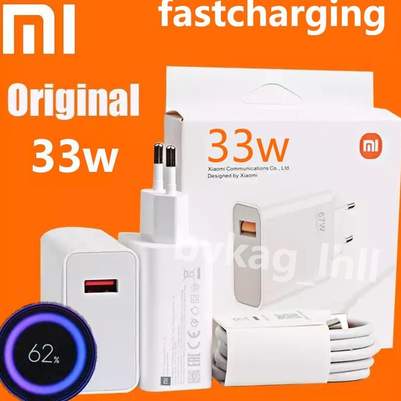 (POTONGAN HARGA) Charger Xiaomi original 100% Fast Charging Xiaomi TYPE C Charger Xiaomi 33 watt fas