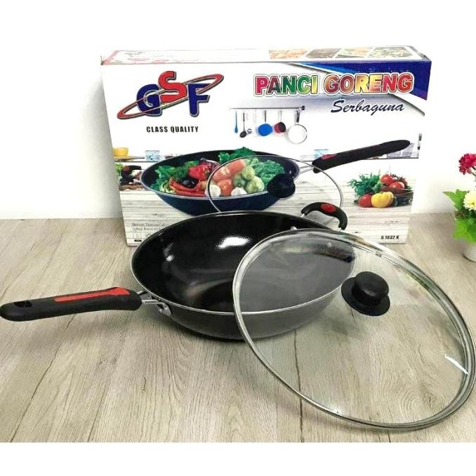 Gila Gratis Wajan Panci Enamel Kuali Anti Lengket Penggorengan 32 Cm Q2 1032 Rhh-1823