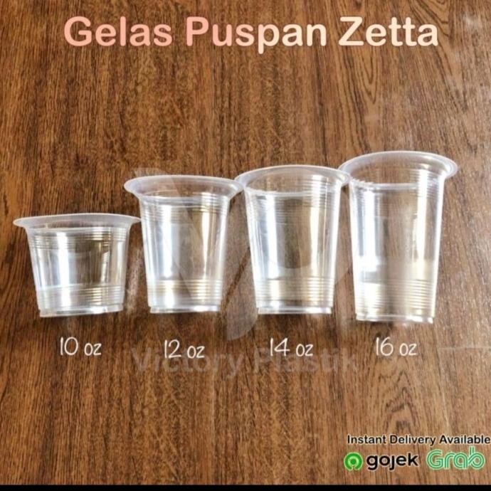 Termurah Cup Gelas Plastik Puspan 10 12 14 16 22Oz Isi 50 Pcs